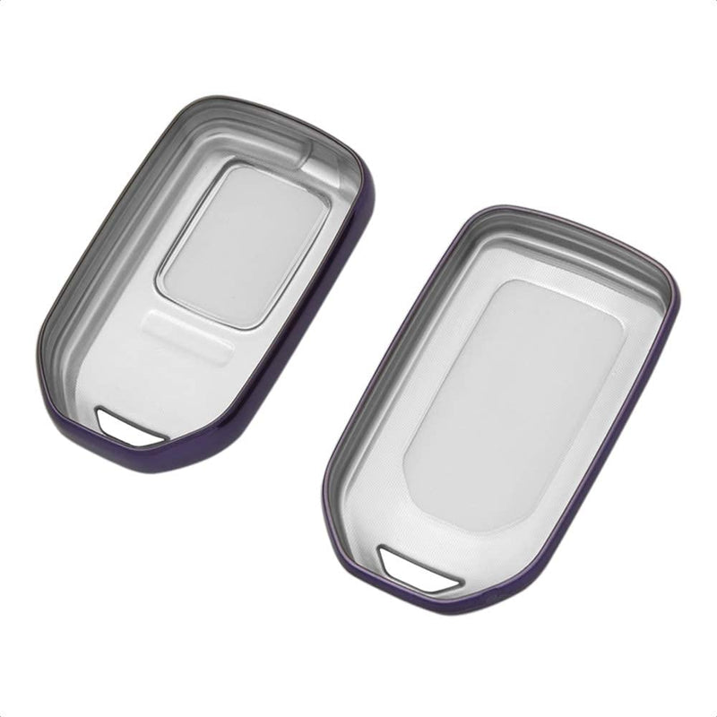 [Australia - AusPower] - TANGSEN Smart Key Fob Case Purple TPU Protective Cover Compatible with HONDA ACCORD HYBRID CIVIC CROSSTOUR CR-V CR-Z FIT HR-V ODYSSEY EX-L TOURING ELITE RIDGELINE 3 4 5 6 7 Button Keyless Entry Remote Universal Button 