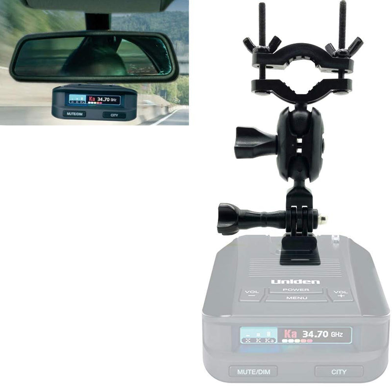 [Australia - AusPower] - AccessoryBasics Rearview Mirror Stem Radar Detector Mount for Uniden R1 R3 R7 DF1 DFR2 DFR3 DFR4 DFR5 DFR6 DFR7 DFR8 DFR9 Radar Detector (Require at least 1" Clear Stem Space to install) 