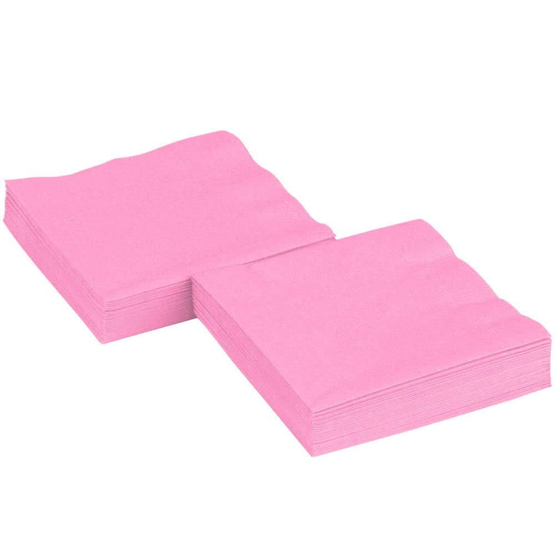 [Australia - AusPower] - Perfect Stix 2 Ply BEV Pink Napkin-200 Paper Cocktail Beverage Napkin, 2-Ply, Pink, 0.1" Height, 9.5" Width, 9.5" Length (Pack of 200) 