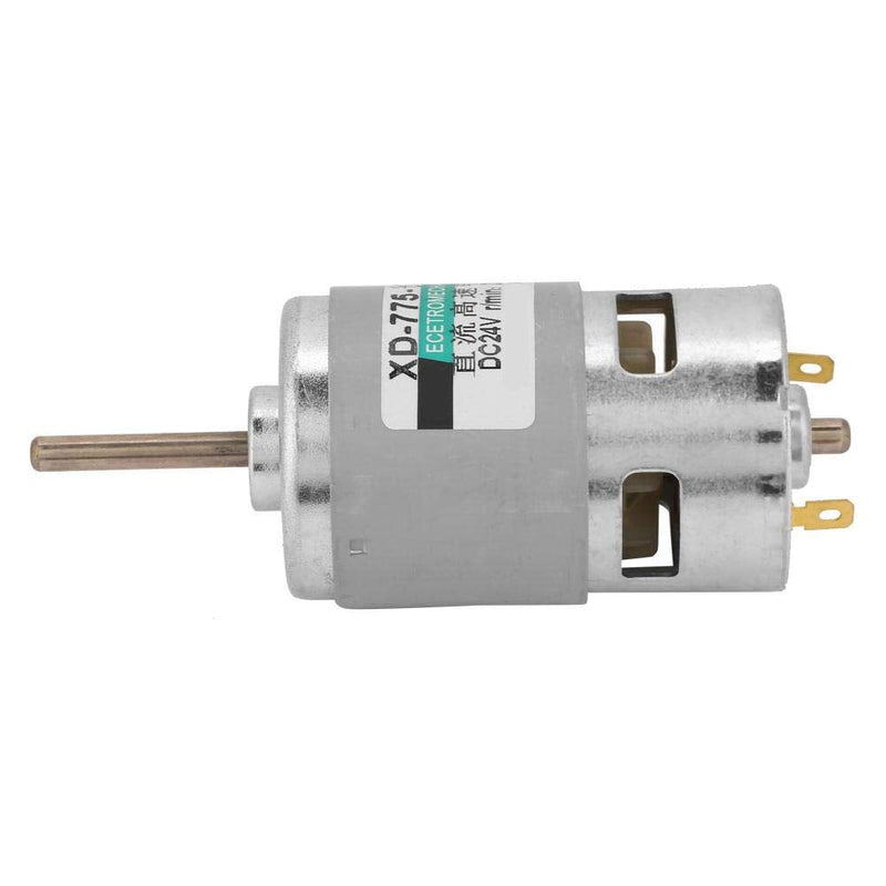 [Australia - AusPower] - DC 24V High Speed 775 Motor High Power Torque Electric Motor Extension Shaft Cylindrical Motor Fan for Electric Drill Cutting Machine(24 V 20000 RPM) 
