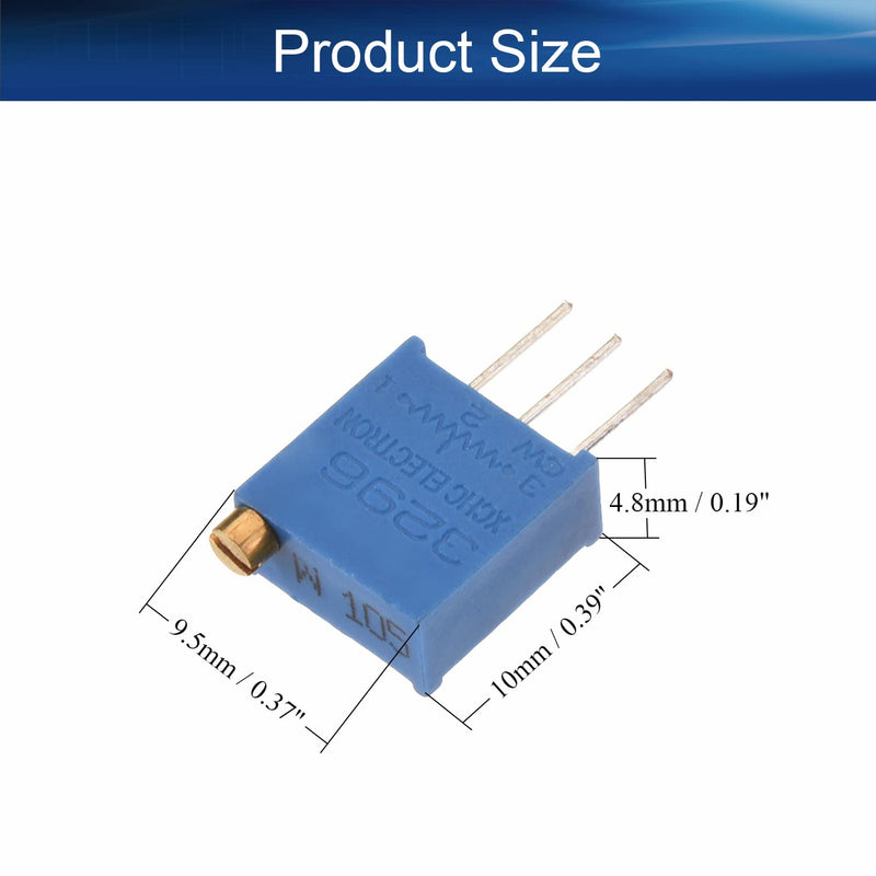 [Australia - AusPower] - Heyiarbeit 1M Ohm 3296W-105 Trimmer Potentiometer 3 Pins Carbon Film Variable Potentiometer for Printed Circuit Boards Televisions Induction Cookers 10pcs 3296W-105 1M 10PCS 