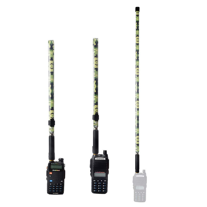 [Australia - AusPower] - HYS 2-Way Radio SMA-Female Portable Antenna 31.5-Inch Dual Band UV VHF/UHF 144/430Mhz Camouflage Antennas for Kenwood Baofeng UV-82 BF-F8HP UV-5R WOUXUN KG-UVD1P KG-UV6D 