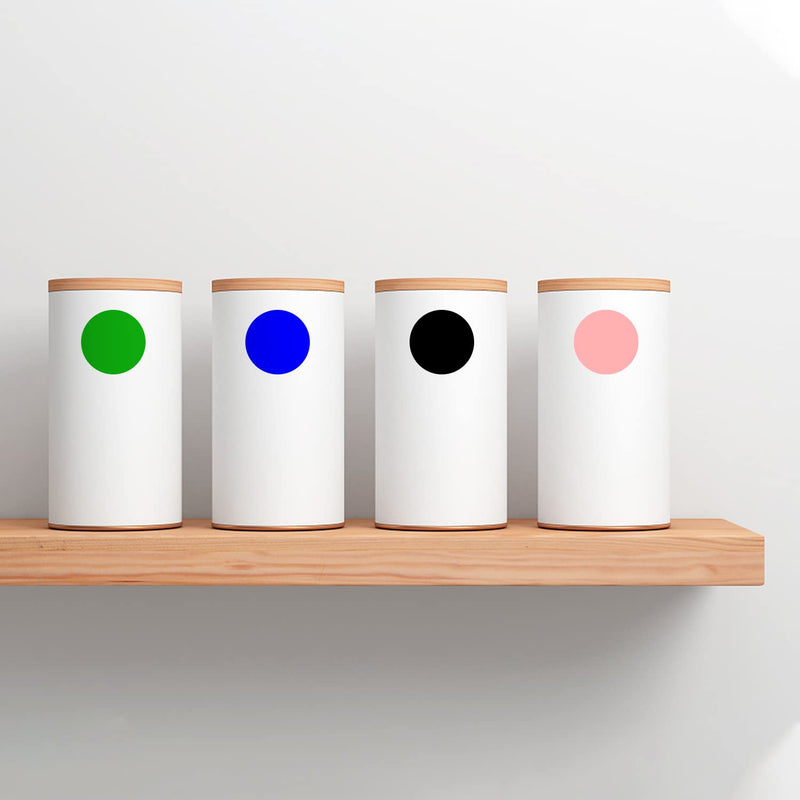 [Australia - AusPower] - 4500 PCS Dot Stickers Roll 1 Inch Round Color Coding Labels Inventory Vinyl Circle Decals Removable Writable 9 Color 