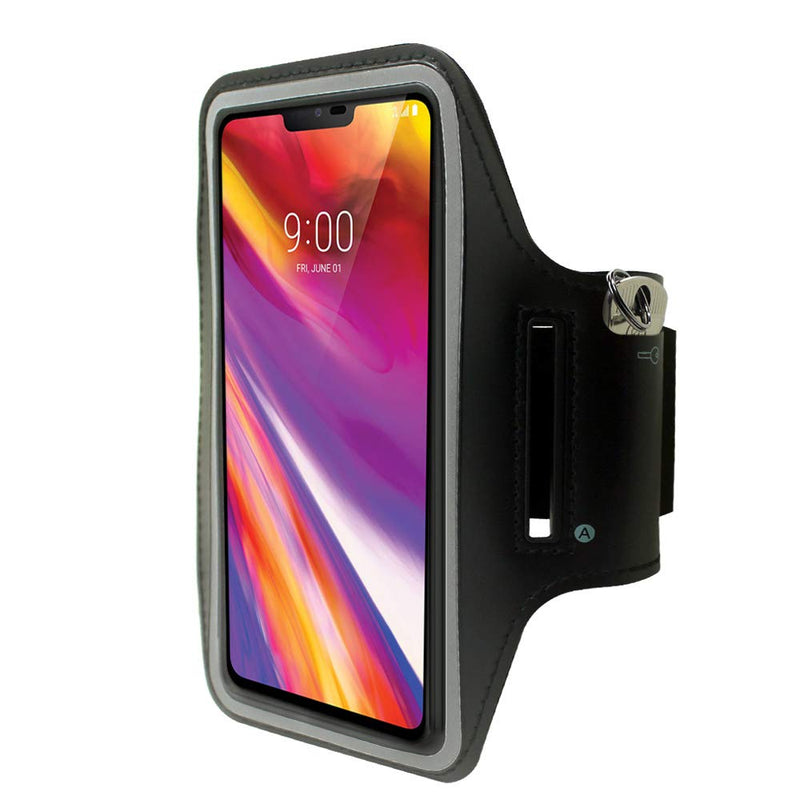[Australia - AusPower] - CBUS Fitness Armband Phone Holder for LG V40 ThinQ, V35 ThinQ, G7 ThinQ, Stylo 4, Phoenix 4, Phoenix Plus, Harmony 2, V30, LG G6, G6+, LG X Charge, X Power 2, K20, X Venture Running Workout (Black) Black 