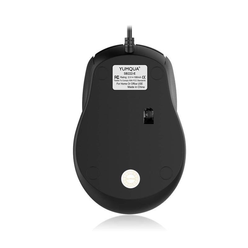 [Australia - AusPower] - YUMQUA G222 Computer Mouse Wired 4 Pack, Bulk USB Corded Mouse, Office & Home Silent Optical Mice with 2 Adjustable DPI for Computer Laptop Desktop PC 