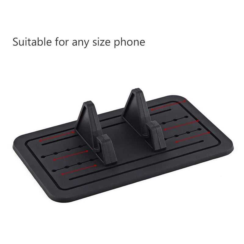 [Australia - AusPower] - Universal Silicone Car Phone Holder Pad Mat Dashboard Anti-Slip Stand Cell Phone Mount Holder Dash Width Adjustable for Any Smartphone iPhone GPS Table Holder 