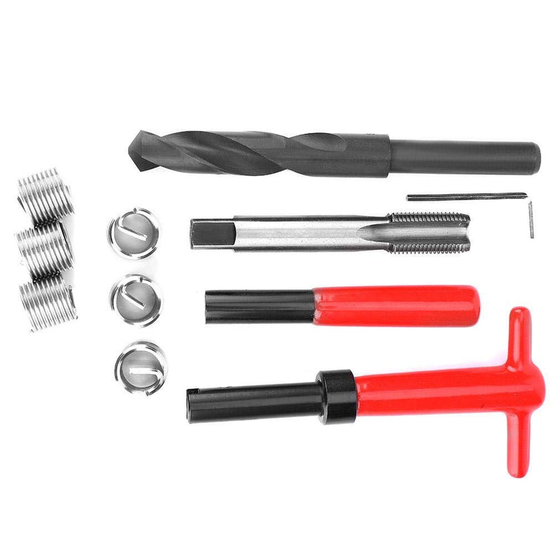 [Australia - AusPower] - 11PCs Thread Repair Kit, Metric M16x1.5mm Stainless Steel Thread Repair Insert Kit Including Twist Drill Bit Hexagon Wrench Automatic Repair Utility Tool 