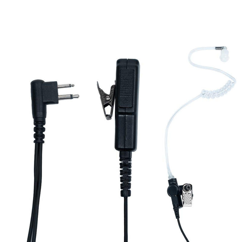 [Australia - AusPower] - Klykon Covert Acoustic Tube Earpiece Headset with Mic Big PTT for Motorola Cls1110 Cls1410 Cp200 Cp200d Two Way Radio Walkie Talkies 2pin 