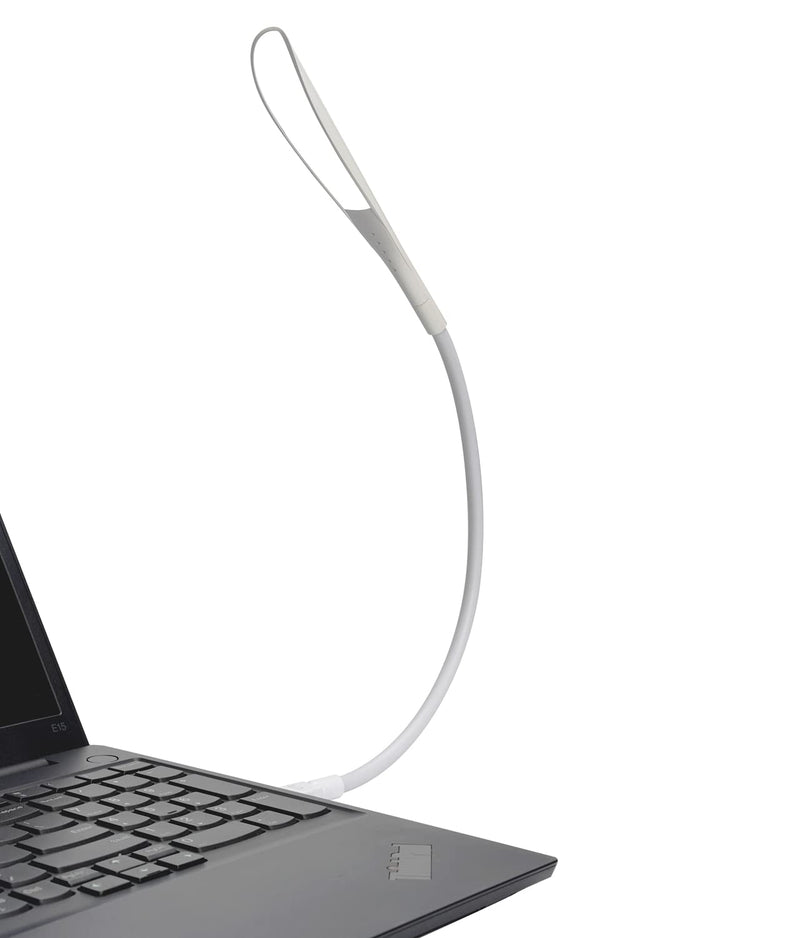 [Australia - AusPower] - EBYPHAN Mini USB Light for Laptop, Flexible USB Keyboard Light, Dimmable USB Lamp(14-LED-Bead, 3-Level Adjustable Brightness, On/Off Touch Switch, White) 
