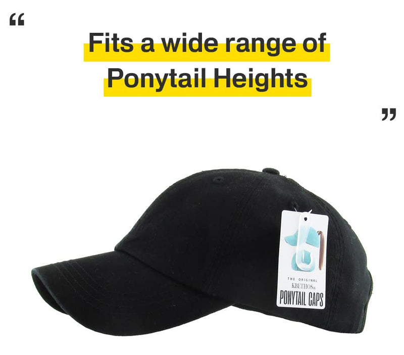[Australia - AusPower] - Classic Plain Ponytail Messy High Bun Headwear Adjustable Cotton Trucker Mesh Glitter Hat Baseball Cap One Size Black Classic 