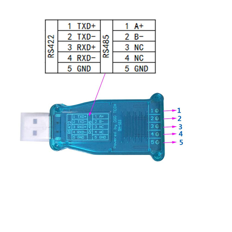 [Australia - AusPower] - DSD TECH SH-U11 USB to RS485 RS422 Converter with FTDI FT232 Chip Compatible with Windows 10, 8, 7, XP and Mac OS X 