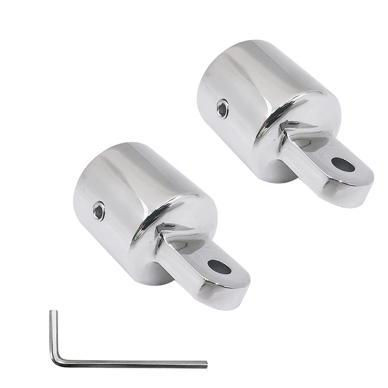 [Australia - AusPower] - SHENGHUISS 2 Pcs 1-1/4 inch(32.8 mm) Bimini Top Cap Eye End Boat Fitting Stainless Steel 316 Fits 1-1/4 inch O.D. Round Tubing with L Shape Hex Key 