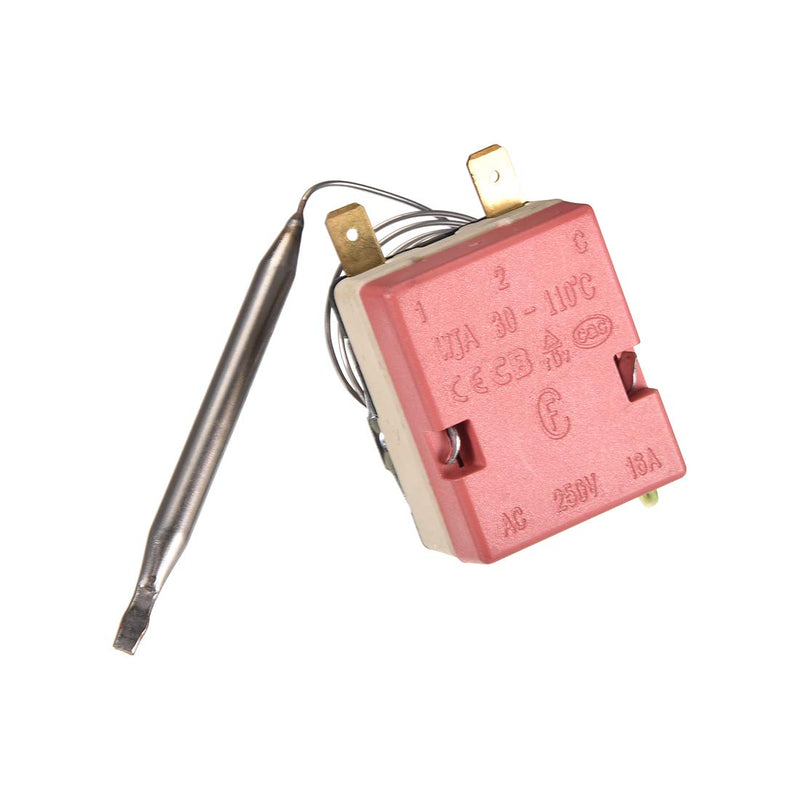 [Australia - AusPower] - uxcell NC AC 250 16A 30-110C Temperature Control Switch Capillary Thermostat for Oven Refrigerator Heater, 2m Length 