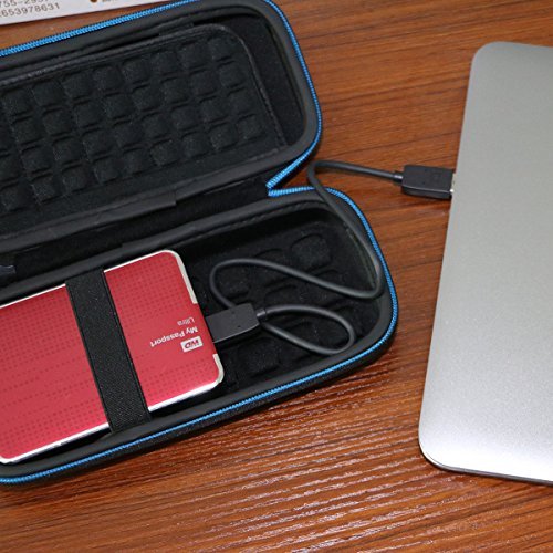 [Australia - AusPower] - Baval Hard Case Bag for Western Digital WD 1TB 2TB 3TB 4TB My Passport Elements Portable External Hard Drive Hard USB 3.0 