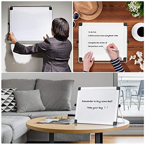 [Australia - AusPower] - Small Dry Erase White Board for Kids 14" x 11", ARCOBIS Magnetic Double-Sided Desktop Dry Erase Board with Stand for Students Classroom School Room Home Office 11" X 14" 