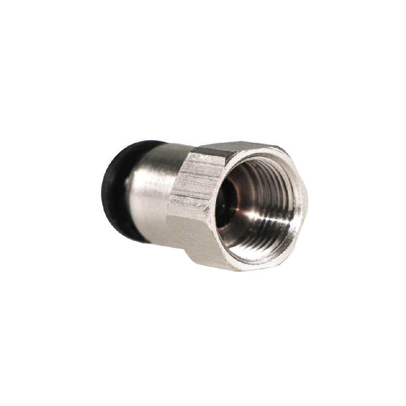[Australia - AusPower] - Beduan Pneumatic Push to Connect Fitting 12mm Tube OD x 1/2" G Thread Female Straight Adapter Nylon & Nickel-Plated Brass 12mmx1/2" 
