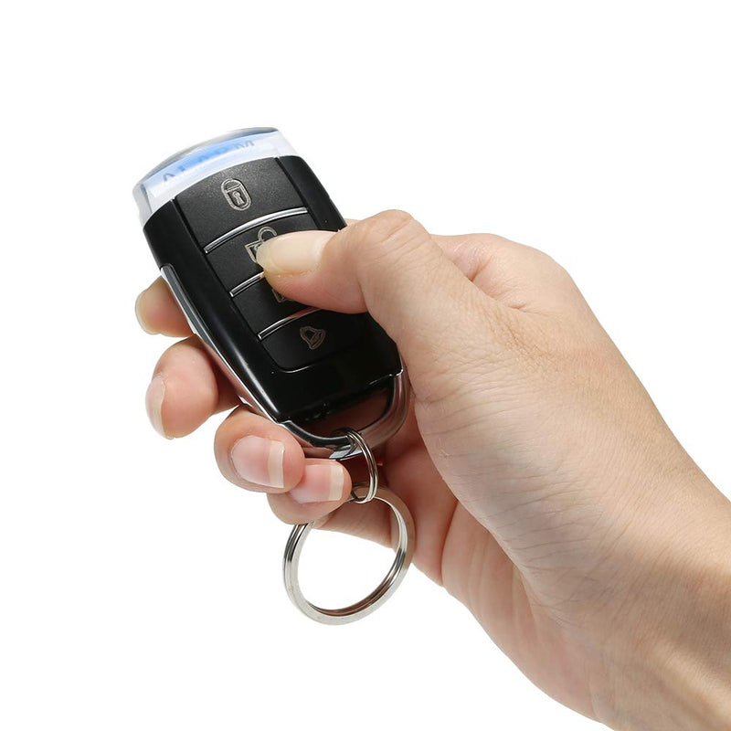 [Australia - AusPower] - Shkalacar Car Keyless Entry Security Alarm System, Universal Car Vehicle Security System Burglar Alarm Protection, Anti-Theft System with 2 Black&Silver Remote Control + Siren 