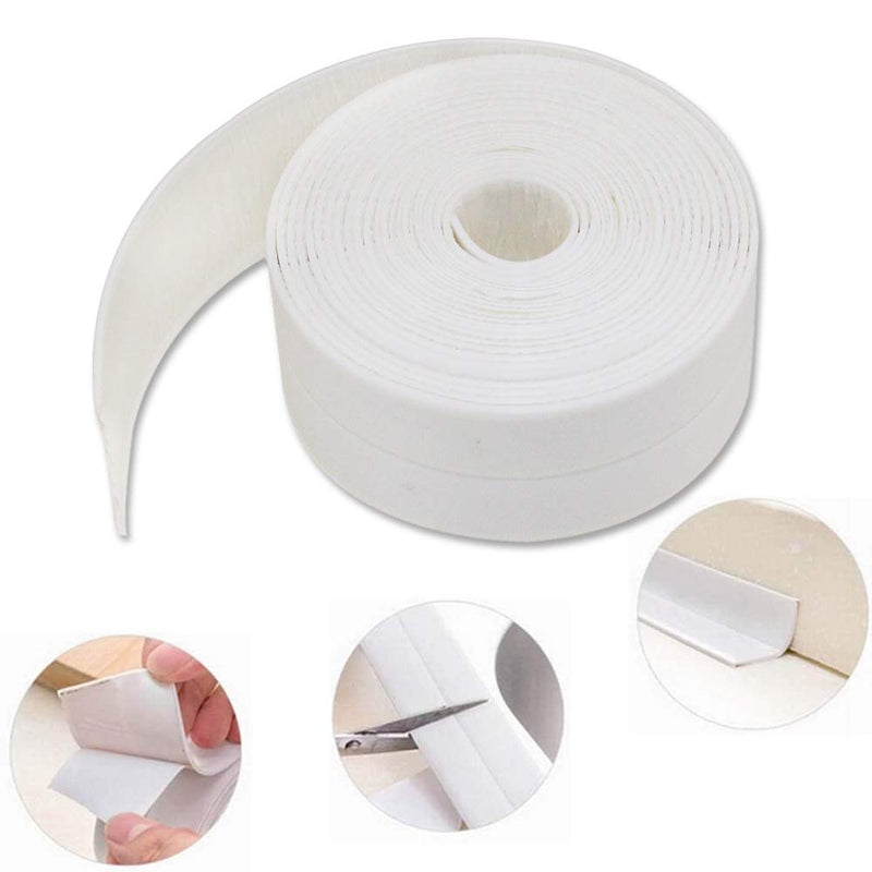 [Australia - AusPower] - Caulk Strip PE Self Adhesive Tape for Bathtub Bathroom Shower Toilet Kitchen and Wall Sealing 1-1/2" x 11' 