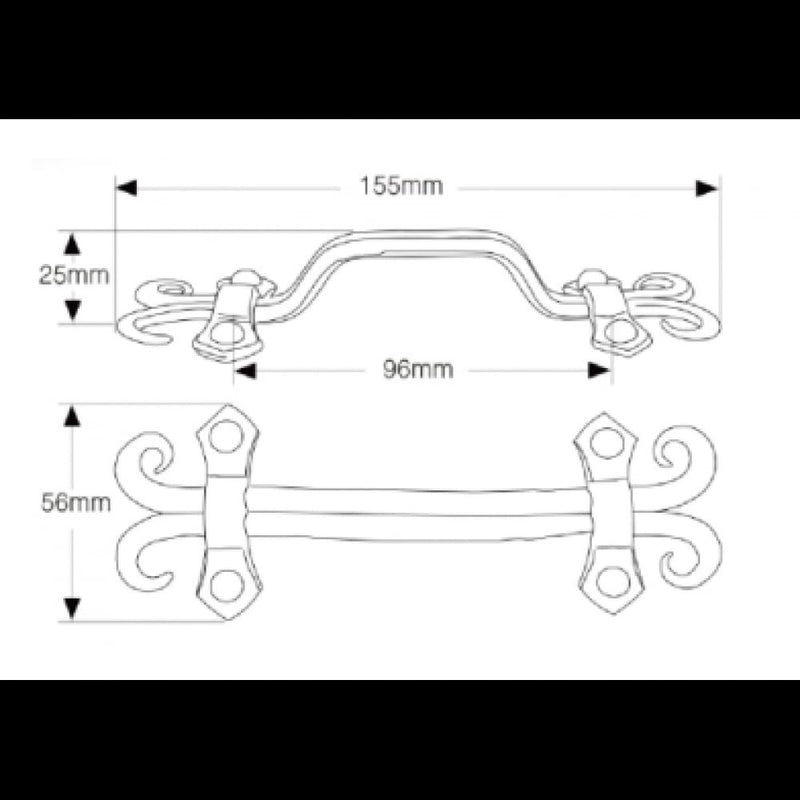[Australia - AusPower] - khtumeware 5 Pack Rustic Black Cabinet Pulls 3-3/4" Inch Hole Center Hammered Vintage Kitchen Cabinet Handles Hardware for Dresser Drawers Antique Black, Refined Rustic Collection 