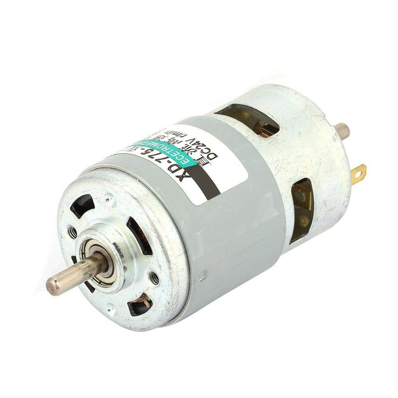 [Australia - AusPower] - 775 DC 12V/24V 50W High Torque Electric Motor, 4500/9000RPM Dual Output Shaft Ball Bearing Electric DC Motor Driver for DIY Parts by Walfron (24V9000RPM) 