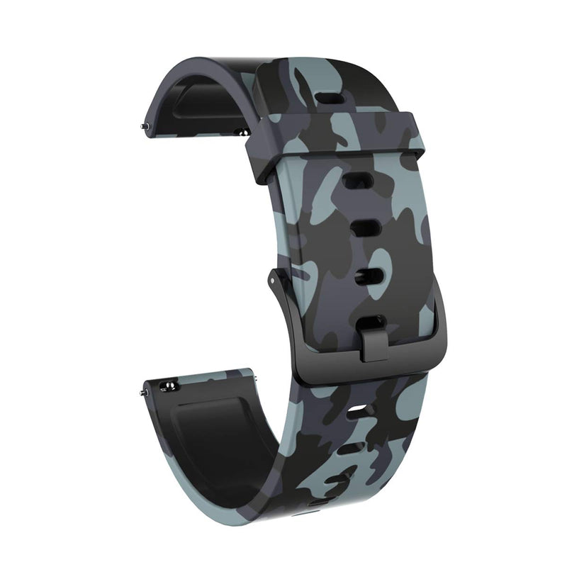 [Australia - AusPower] - 5 Pack Bands Compatible with Garmin Venu/Venu Sq Smart Watch Bands, 20MM Replacement Flexible Soft Silicone Sweat-Resistant Sport Wristband Strap Accessory Bracelet for Vivoactive 3 camouflage pattern 