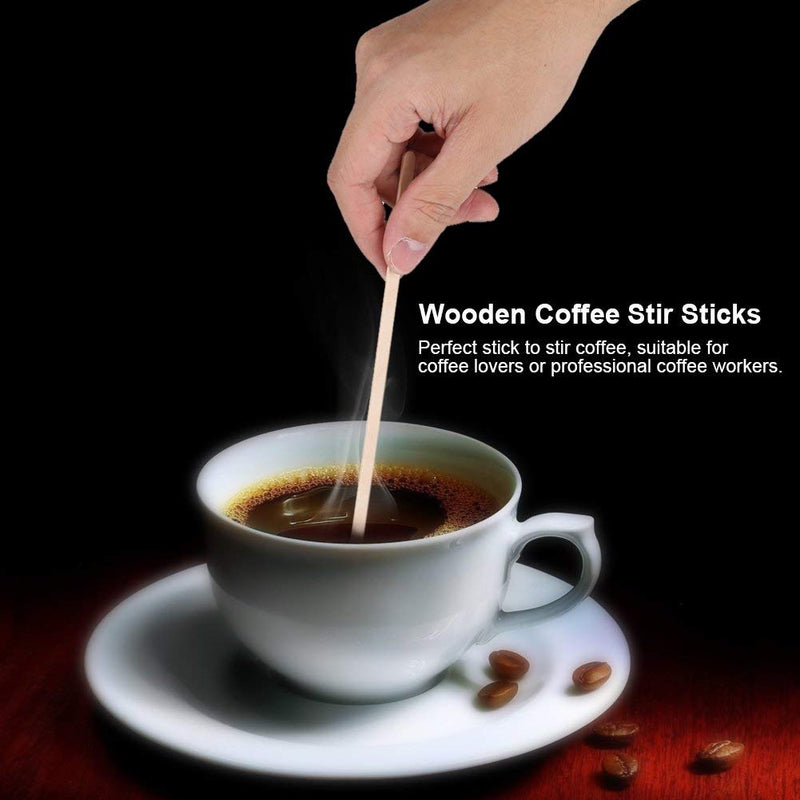 [Australia - AusPower] - 19cm Coffee Stirrers, Wooden Tea Hot Drinks Coffee Stir Sticks Corn Candy Stick with Individually Paper Wrapped 