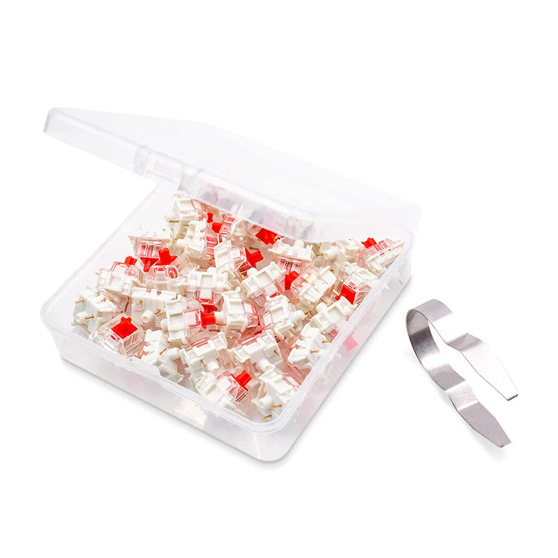 [Australia - AusPower] - Pack 32 OUTEMU Red Switches 3 Pin Key Switch - Gateron& Cherry MX Equivalent DIY Replaceable Switches for Mechanical Keyboard (Red) 