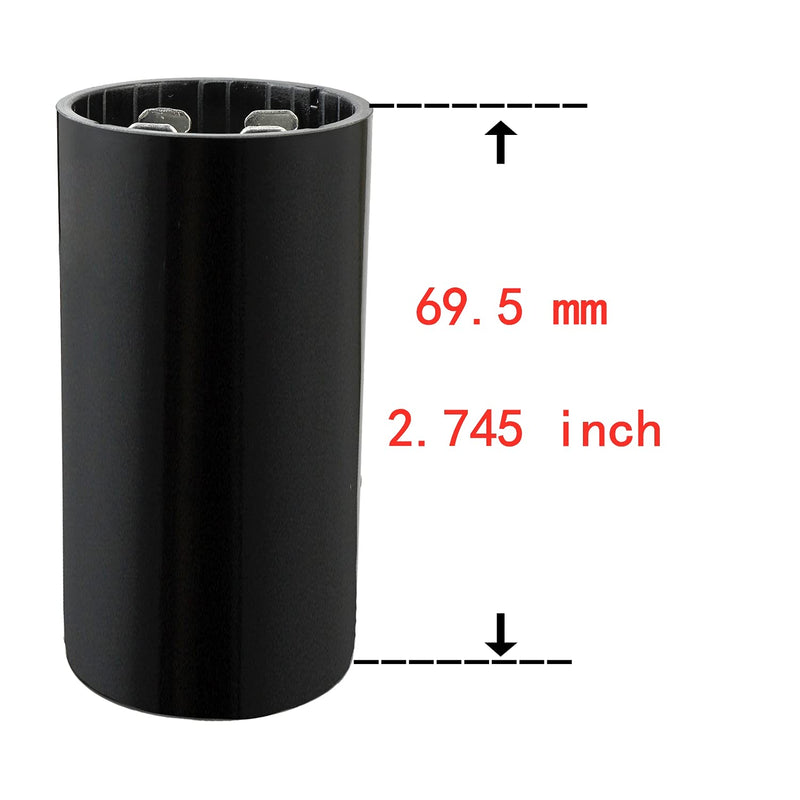 [Australia - AusPower] - BOJACK 161-193 uf/MFD 125 VAC ±20% 50/60 Hz CD60 Round Motor Well Pump Start Capacitor 