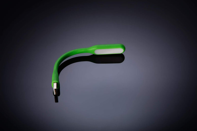 [Australia - AusPower] - Schatzii | LED Laptop & Reading Light | High Intensity LED Light Powered by Any 2.0 & 3.0 USB Port on Laptop - No Batteries Needed | Adjustable & Bendable Light | Green 