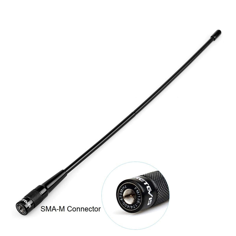 [Australia - AusPower] - Retevis Two Way Radio Antenna SMA-M Antenna 144/430MHz for RT1 RT85 RT81 RT82 RT87 RT3S RT83 TYT MD-380 UV8000D Baofeng BF-UV3R YAESU Walkie Talkies Dual Band Elite Whip Antenna (1 Pack) 