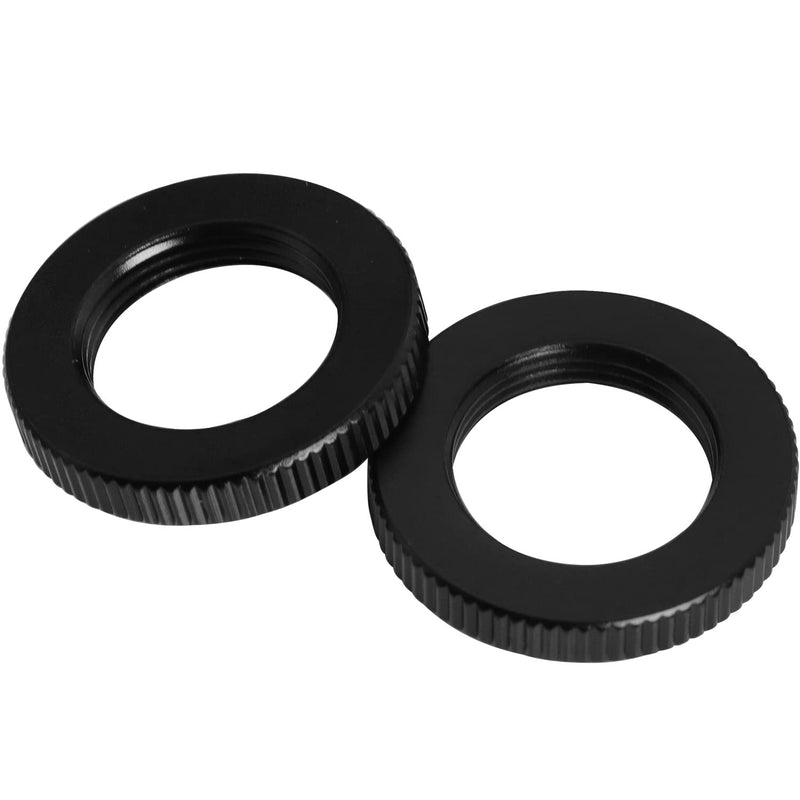 [Australia - AusPower] - Knurled Microphone Stand Nut LUORNG 4PCS 5/8"-27 Dual Lock Nuts for Microphone Screw 