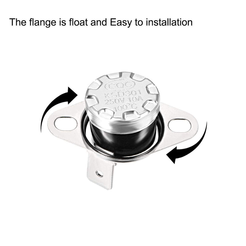 [Australia - AusPower] - uxcell KSD301 Thermostat 100°C/212°F Normally Closed N.C Adjust Snap Disc Temperature Switch for Microwave,Oven,Coffee Maker 5pcs 