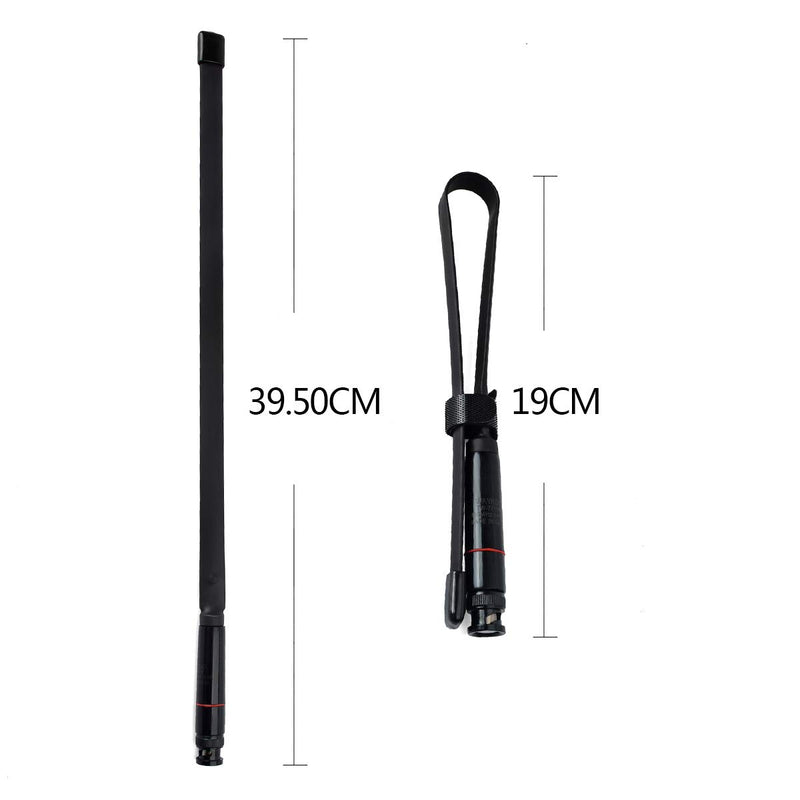 [Australia - AusPower] - TWAYRDIO Dual Band BNC Foldable Tactical Two Way Radio Antenna 15.3inch 2 Meter/70cm VHF/UHF Radio Scanner Antenna for Cobra Midland Uniden Icom Handheld/Portable Radio 