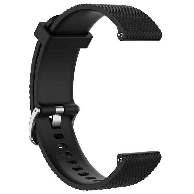 [Australia - AusPower] - Disscool Replacement Bands for TicWatch E2 S2, 22mm Soft Silicone Strap for TicWatch E2 and Ticwatch S2 Fitness smartwatch(Silicone Black) 