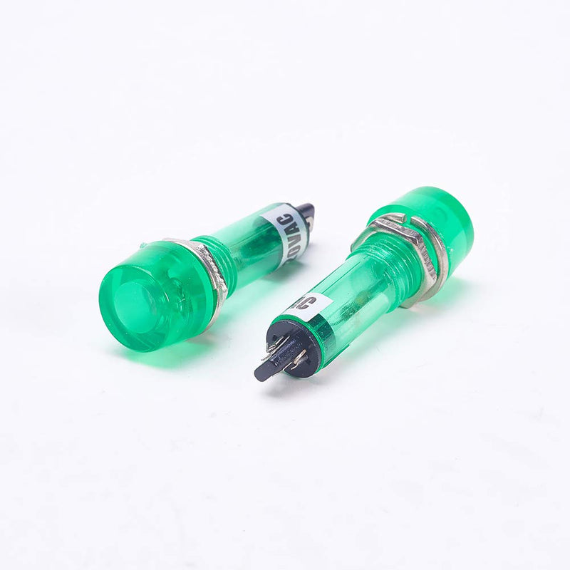 [Australia - AusPower] - Othmro AC 220V Neon Indicator Pilot Signal Lamp Green Light 20,000 Life time XD10-3 Diameter 10mm 20Pcs green,220v 10mm,20pcs 