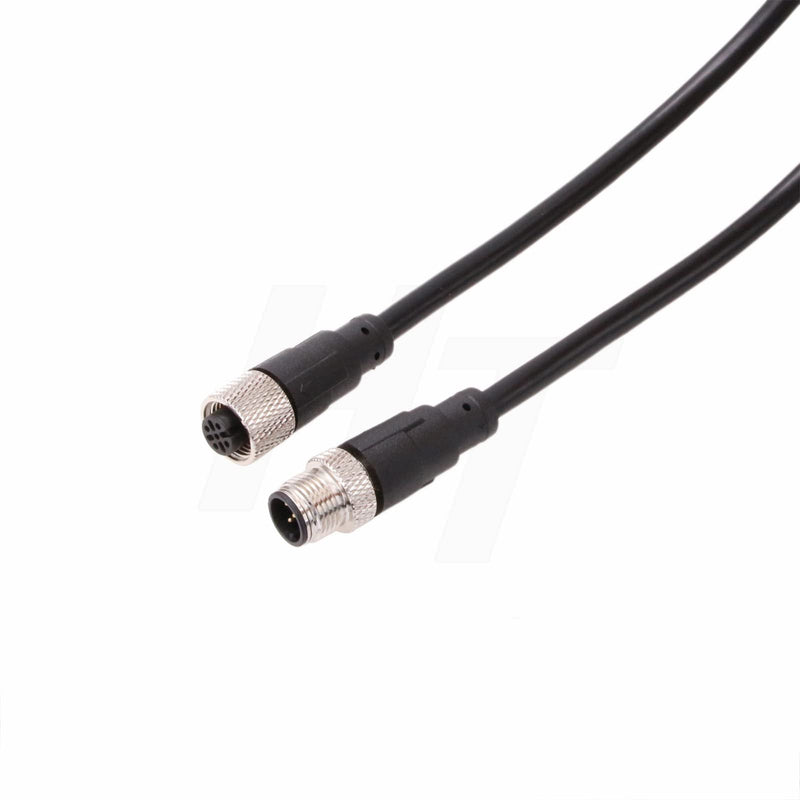 [Australia - AusPower] - HangTon Actuator Sensor Signal Shielded Cable M12 A Code 5 Pin Male to 5 Pin Female for Industrial Controls Automation Device Network DeviceNet CANopen IO Link Profibus 1M 1.0 Meters 
