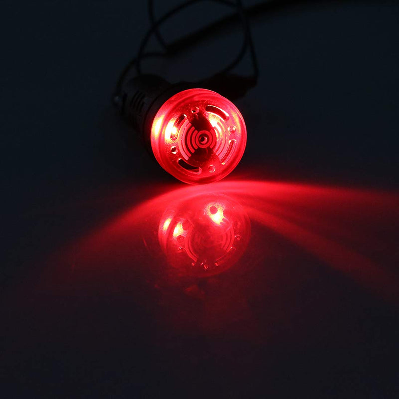 [Australia - AusPower] - uxcell 2Pcs Red Indicator Light with Buzzer AC/DC 110V, 22mm Panel Mount Flashing Alarm, for Electrical Control Panel, HVAC, DIY Projects 