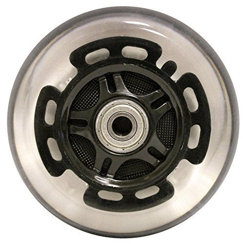 [Australia - AusPower] - L.E.D. Scooter Wheels with ABEC 9 Bearings for Razor Scooters 100mm Light Up 2-Pack Black 