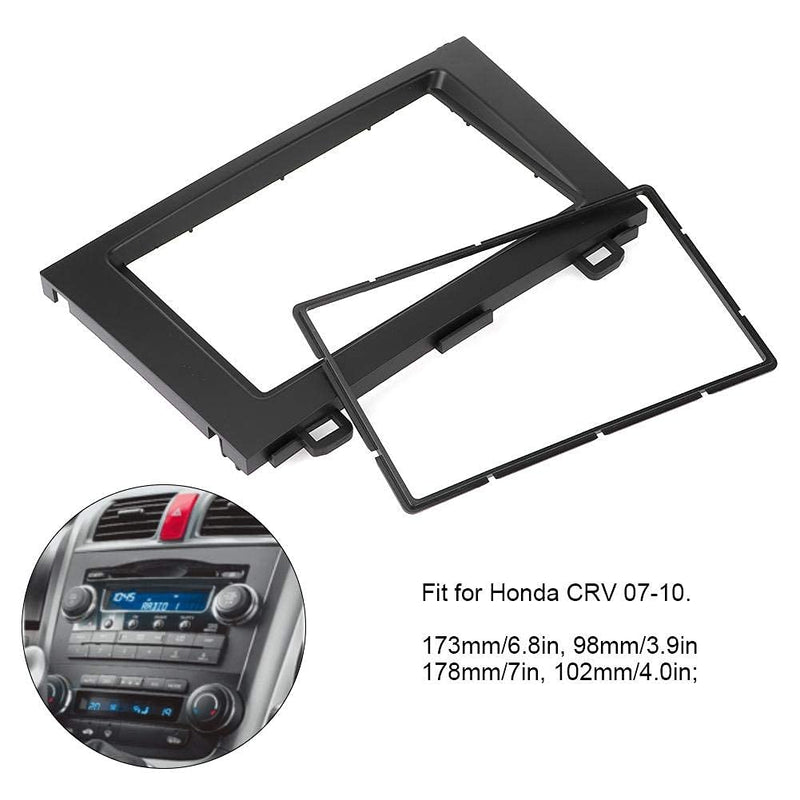 [Australia - AusPower] - Double Din Stereo Installation Kit Gorgeri Navigation Modified Frame Car DVD Stereo Radio Fascia Dash Panel 2 Din Frame Trim Kit Fit for Honda CRV 2007-2010 Car Band Coating Kit 