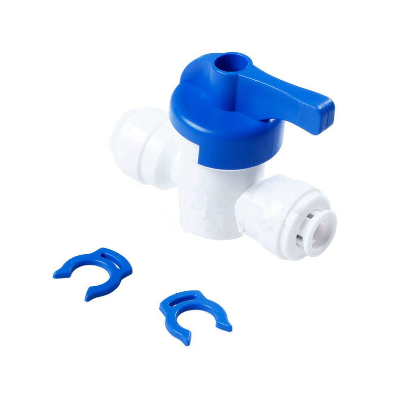 [Australia - AusPower] - 1/4" OD Quick Connect Push in to Connect Tube Fittings Set for RO Water Reverse Osmosis System Water, 30 Pcs Water Tube Fittings Ball Valve +T +I +L Type Combo 