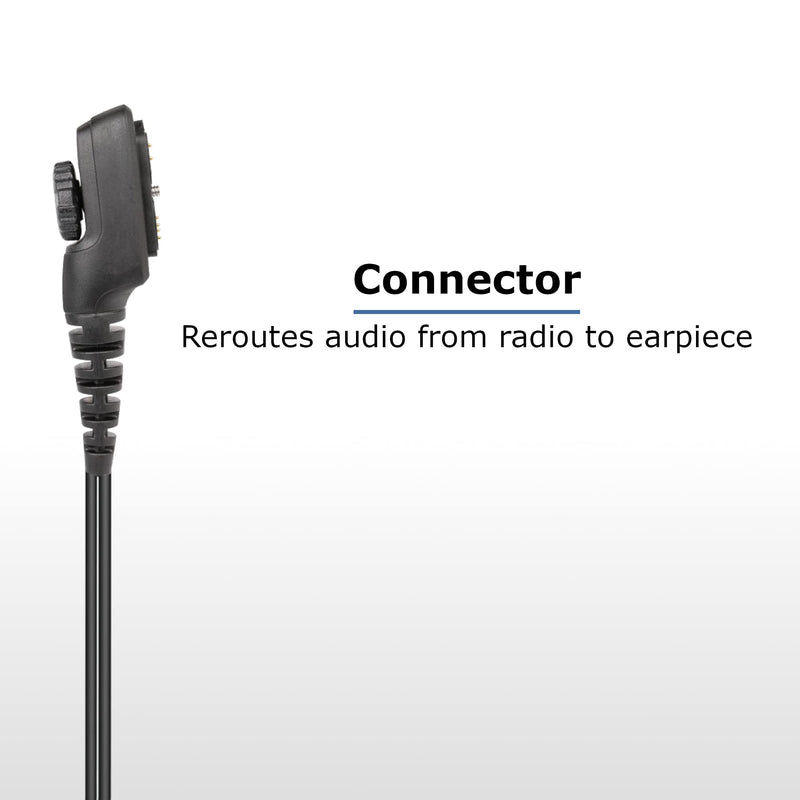 [Australia - AusPower] - The Comm Guys 1-Wire Acoustic Tube Earpiece and Microphone, Privacy Surveillance Headset Earphone, Compatible with HYT Hytera PD702 PD752 PD782 PD792 and PT580H Two Way Radios 