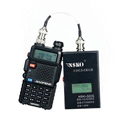 [Australia - AusPower] - NSKI Mini Radio Frequency Meter with CTCSS/DCS Decoder or Handheld Portable Frequency Counter NSKI-560S Text Walkie Talkie 