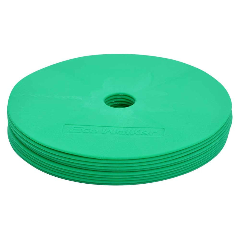 [Australia - AusPower] - Eco Walker Flat Cones Spot Markers Soccer Basketball Sports Speed Agility Training (Set of 10) GREEN 