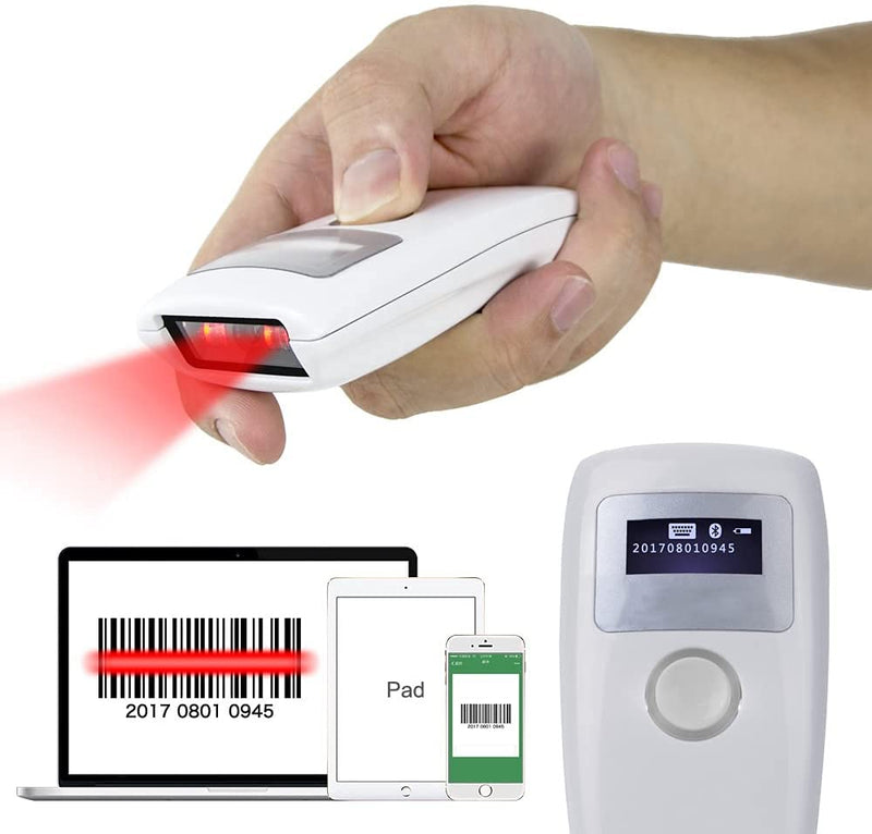 [Australia - AusPower] - NetumScan Bluetooth QR Barcode Scanner, Mini 1D 2D Barcode Scanner for Inventory, 3 in 1 Automatic Wireless Barcode Reader, Small Bar Code Scanner for POS, Computer, Tablet, iPhone, iPad, iOS, Android QR Code Scanner 
