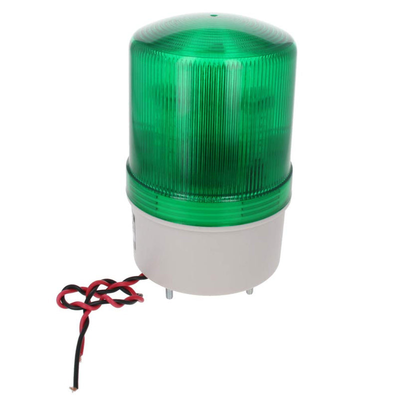 [Australia - AusPower] - Othmro 1Pcs TB-1081J 12V 2W 90db Warning Light, Industrial Signal Light Tower Lamp, Column LED Alarm Round Tower Light Indicator Continuous Light Plastic Electronic Parts Rotate with Sound Green 12V 2W TB-1081J 