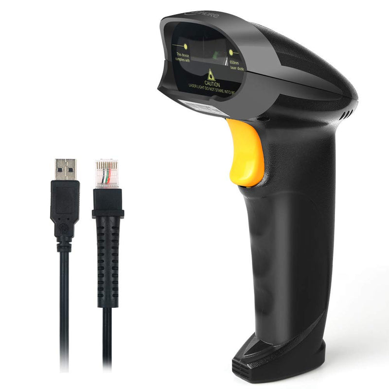 [Australia - AusPower] - Handheld USB Barcode Scanner Wired Automatic 1D Bar Code Reader for Supermarket, Convenience Store, Warehouse 