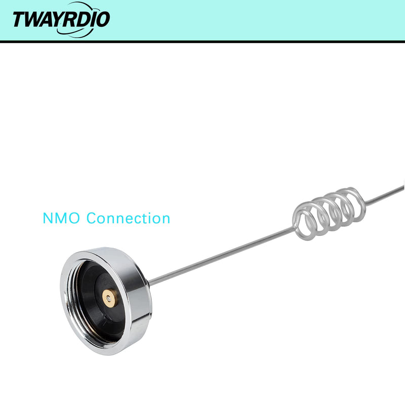 [Australia - AusPower] - TWAYRDIO Dual Band 17 Inch NMO Antenna for Motorola Radios, VHF UHF 144/430MHz Amateur Mobile Antenna with NMO Connection for Midland Kenwood Icom Vertex Transceivers (Requires NMO Mount) 