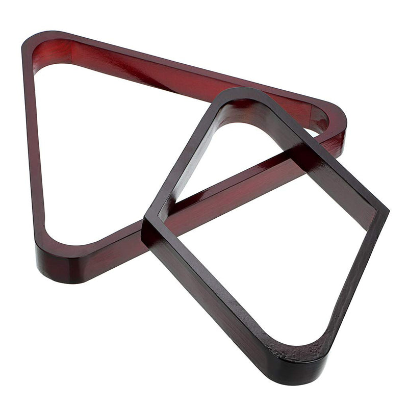 [Australia - AusPower] - OwnMy Set of 2 Wooden Billiard Ball Rack Set, Vintage Solid Wood Billiard 8-Ball Triangle Rack & 9-Ball Diamond Rack Table Pool Ball Racks 