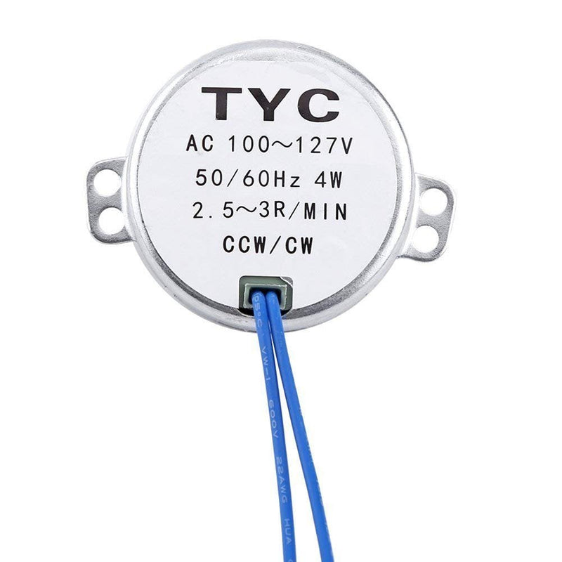 [Australia - AusPower] - 2PCS Synchronous Synchron Motor 50/60Hz AC 100~127V 4W 2.5-3RPM/MIN CCW/CW For Hand-Made, School Project, Model or Guide Motor (2.5-3RPM) 