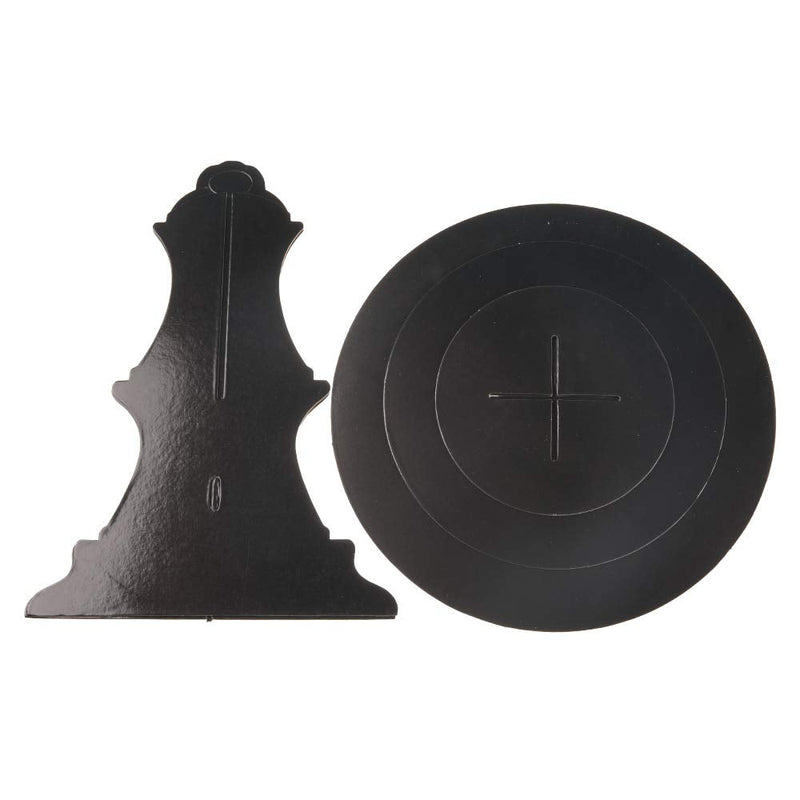[Australia - AusPower] - YLDW 3-Tier black Cardboard Cupcake Stand holder (12"W x 12.8"H) Tower suit for Halloween Birthday party 1-Set (black) 